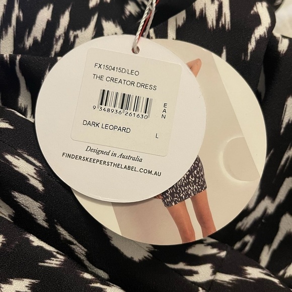 NWT FINDERS KEEPERS x REVOLVE The Creator Dress in Dark Leopard, Large - Picture 9 of 10